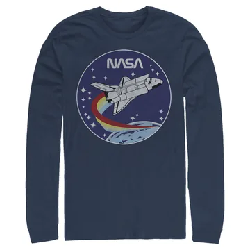 Men's NASA Space Rocket Adult Long Sleeve Shirt | lilostore