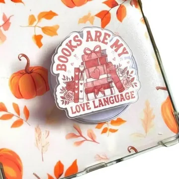 Books Are My Love Language Kawaii Book Lover Kindle Phone Grip