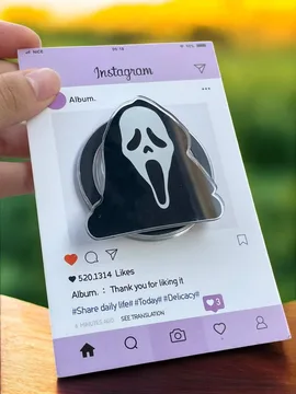 Scream Mask Horror Movie Magnetic Cute Trendy Stylish Phone Grip