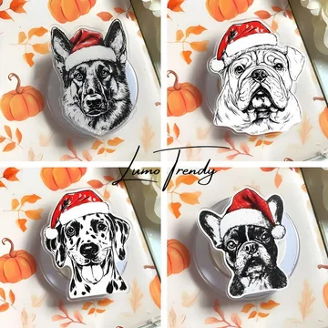 Choose Your Favorite Dog Breed with Santa Hat the Cutest Phone Grip