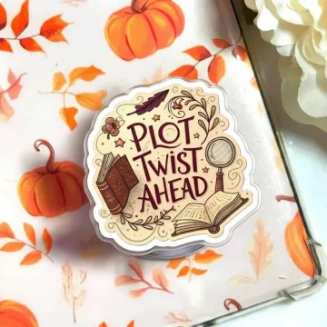 Plot Twist Ahead Vintage Book Illustration Magnetic Phone Grip
