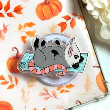 Witty Possum Yoga Pose Funny Mental Health Anxiety MagSafe Phone Grip