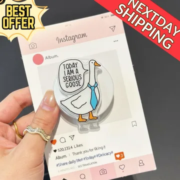 Serious Goose Funny Goose Quote Kindle Bookish Book Lover Phone Grip