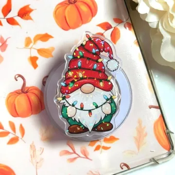 Christmas Gnome with Lights Santa Snowflake Magnetic Phone Grip