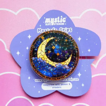 Celestial Moon 2D Night Sky Kindle Gift for Her MagSafe Phone Grip