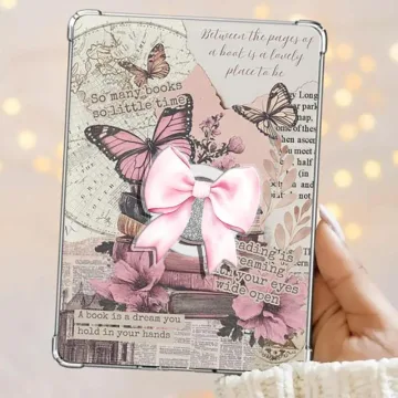 Styleofme Pink Bow Girlie Coquette Kindle Book Lover Phone Grip