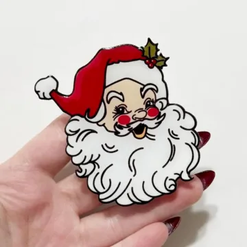 Classic Santa Claus Cozy Christmas Kindle Snowflake Phone Grip