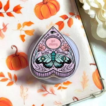 Gothic Luna Moth Planchette Go Away Funny Introvert Gift Phone Grip