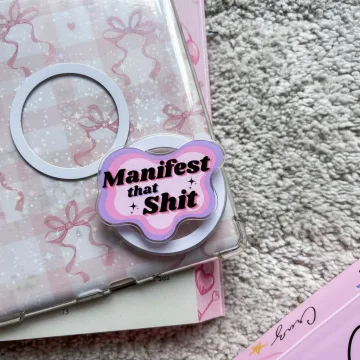 Inspirational Manifest That Shit Magnetic Cute Trendy Phone Grip