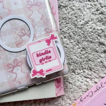 Kindle Girlie Pink Bookish Book Lover Magnetic Cute Phone Grip