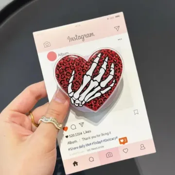Red Wild Bones Cute Trendy Stylish Aesthetic MagSafe Phone Grip