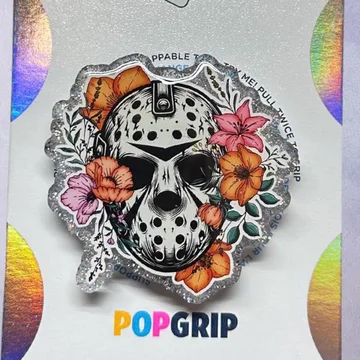 Floral Jason Kindle Bookish Book Lover Ghostface Slasher Phone Grip
