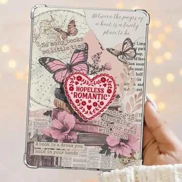 Hopeless Romantic Red Floral Heart Retro Flowers Kindle Phone Grip