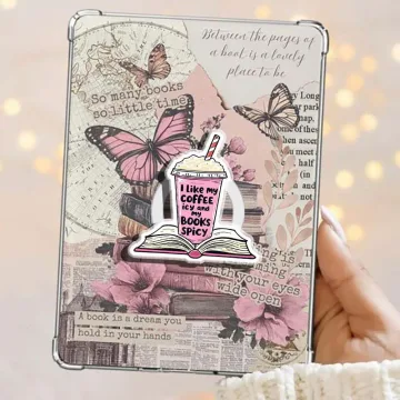 I Like My Coffee Icy and My Books Spicy Iced Coffee Hot Phone Grip