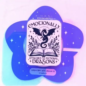 Emotionally Attached to Fictional Dragons Kindle MagSafe Phone Grip