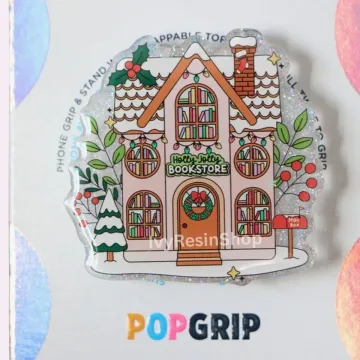 Bookstore Christmas Holiday Bookish Kindle Book Lover Phone Grip