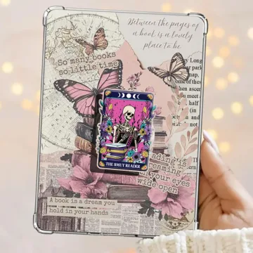Purple Skeleton Tarot Card the Smut Reader Spooky Kindle Phone Grip