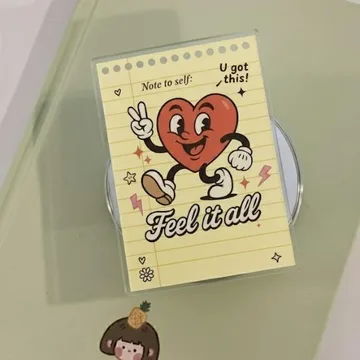 Feel It All Heart Positive Note Secure and Encouraging Phone Grip