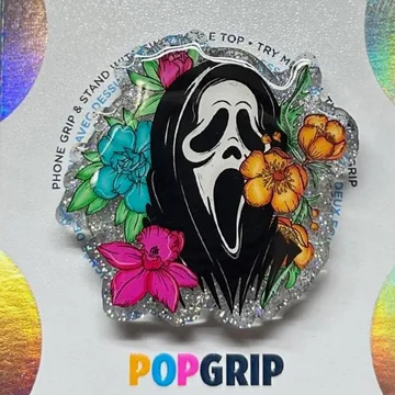 Ghost Face Flower Halloween Gift Halloween MagSafe Phone Grip
