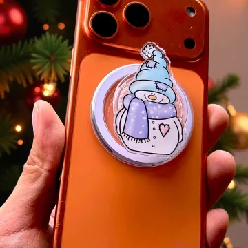 Snowman Winter Cute Trendy Stylish Aesthetic MagSafe Phone Grip
