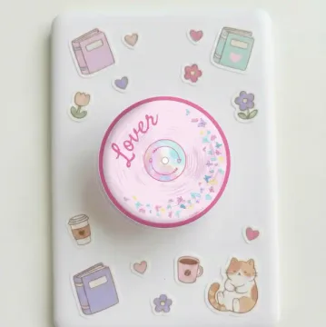 Lover Vinyl Record Pink Retro CD Disc Pastel Gift MagSafe Phone Grip