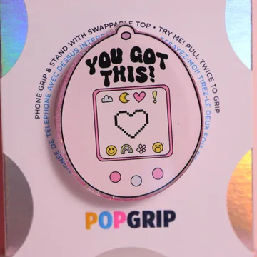 Y2K Gamer Pink Sparkle Retro Checkerboard MagSafe Phone Grip