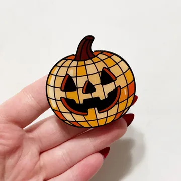 Disco Jack O Lantern Halloween Spooky Pumpkin Magnetic Phone Grip