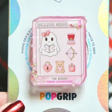 Romance Ghoul Bookish Ghost Kindle Book Lover Smut Phone Grip