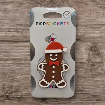 Gingerbread Man Christmas Holiday Cookie Popgrip Santa Phone Grip