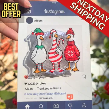 Christmas Goose Trio Holiday Goose Pop Santa MagSafe Phone Grip
