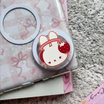 Strawberry Headphone Bunny Kawaii Kindle Sticky Compact Phone Grip