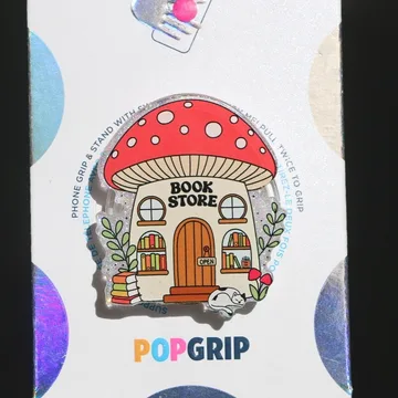 Mushroom Bookstore Sparkly Kindle Bookshop Bookish Phone Grip