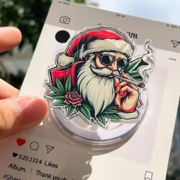 Santa Smoking Christmas Snowflake Cute Trendy MagSafe Phone Grip