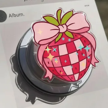 Strawberry Girly Strawberry with Bow Coquette MagSafe Phone Grip