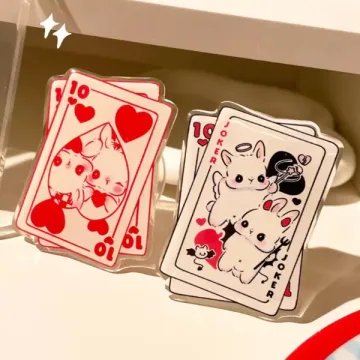 Kawaii Poker Bunny Rabbit Magic Theme Kindle Gift for Her Phone Grip