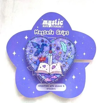 Library with Free Ring Magnets Cartoon Character MagSafe Phone Grip