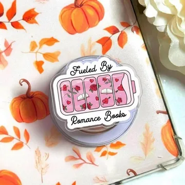 Fueled by Romance Books Pink Battery Graphic Smut Phone Grip