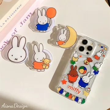 Miffy Bunny and Teddy Frog Hedgehog Magnetic Cute Phone Grip