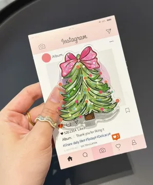 Christmas Pine Tree Kindle Bookish Book Lover Santa Phone Grip