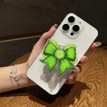 Christmas Green Bow Festive Holiday Coquette MagSafe Phone Grip