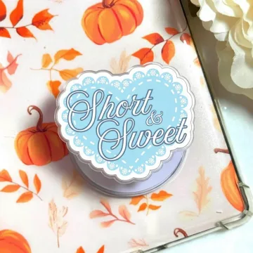 Short and Sweet Quote Soft Pastel Gift Soft Girl MagSafe Phone Grip