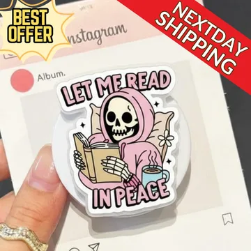 Let Me Read in Peace Reading Quote One More Chapter MagSafe Phone Grip