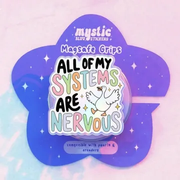 Nervous Systems Duck Magnetic Cute Trendy Stylish Phone Grip