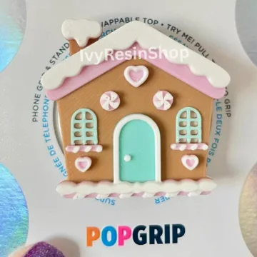 Gingerbread House Christmas Kindle Bookish Book Lover Phone Grip