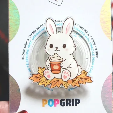 Bunny Pumpkin Spice Latte Fall Halloween Rabbit Spooky Phone Grip