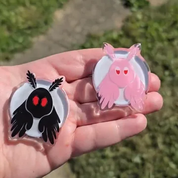 Mothman Original Pink and Black Versions Magnetic Phone Grip
