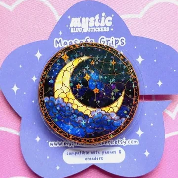 Mystic Celestial Moon Holographic 2D Night Sky MagSafe Phone Grip