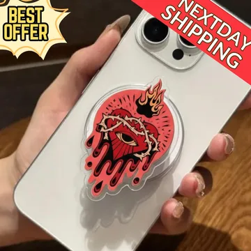 Fire Eye Dripping Blood Magnetic Cute Trendy Stylish Phone Grip