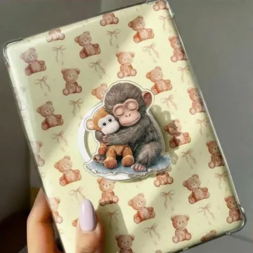 Sweet Monkey Besties Heartwarming Animal Hug Mobile Kindle Phone Grip