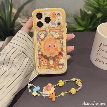 Kawaii Sun and Animal Chibi Smiley Magnetic Cute Trendy Phone Grip